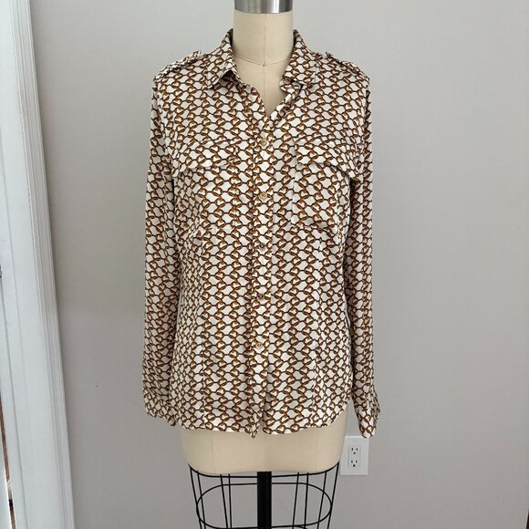 Michael Kors Women's Chain Link Blouse Shirt Size S - Picture 1 of 8